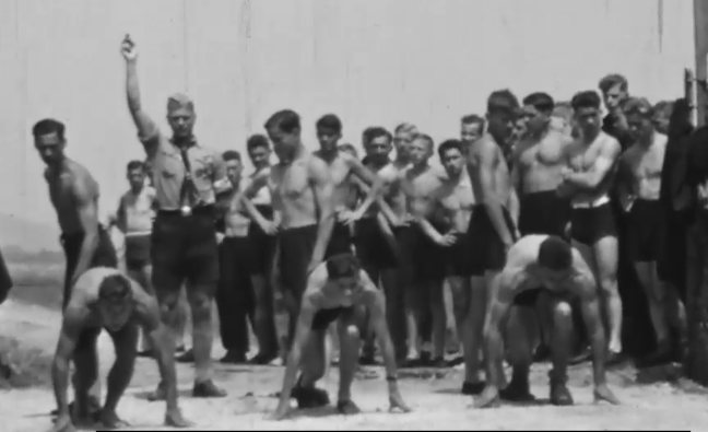 This film captures young recruits performing training exercises in a Hitler Youth camp.