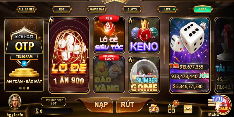 Tại cổng game phương thức thanh toán được thiết kế đa dạng