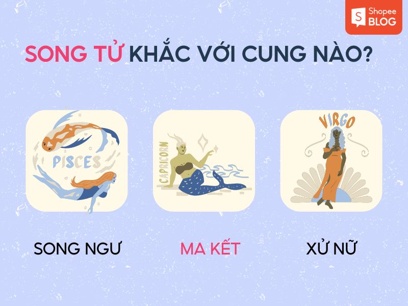 Cung Song Tử khắc với cung 