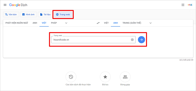 Cách dịch trang web sang tiếng việt bằng Google Translate 