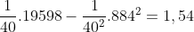 \bar{x^{2}} = \frac{1}{20}(4.0,7^{2} + 6.0,9^{2} + 6.1,1^{2} + 4.1,3^{2}) = 1,042