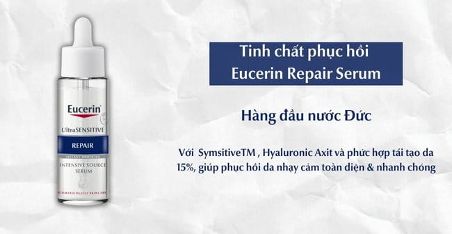 Tinh chất phục hồi da nhạy cảm sau peel eucerin repair serum