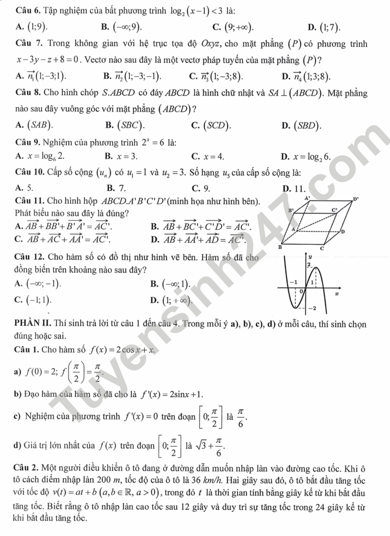 Bo GD cong bo de minh hoa tot nghiep THPT 2025 - Tat ca cac mon