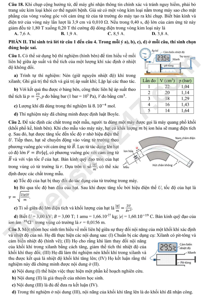 Bo GD cong bo de minh hoa tot nghiep THPT 2025 - Tat ca cac mon